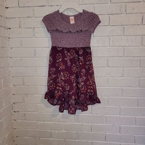 Wonder Nation Mixed Media Boho Ruffle Dress​Size: XS (4-5)